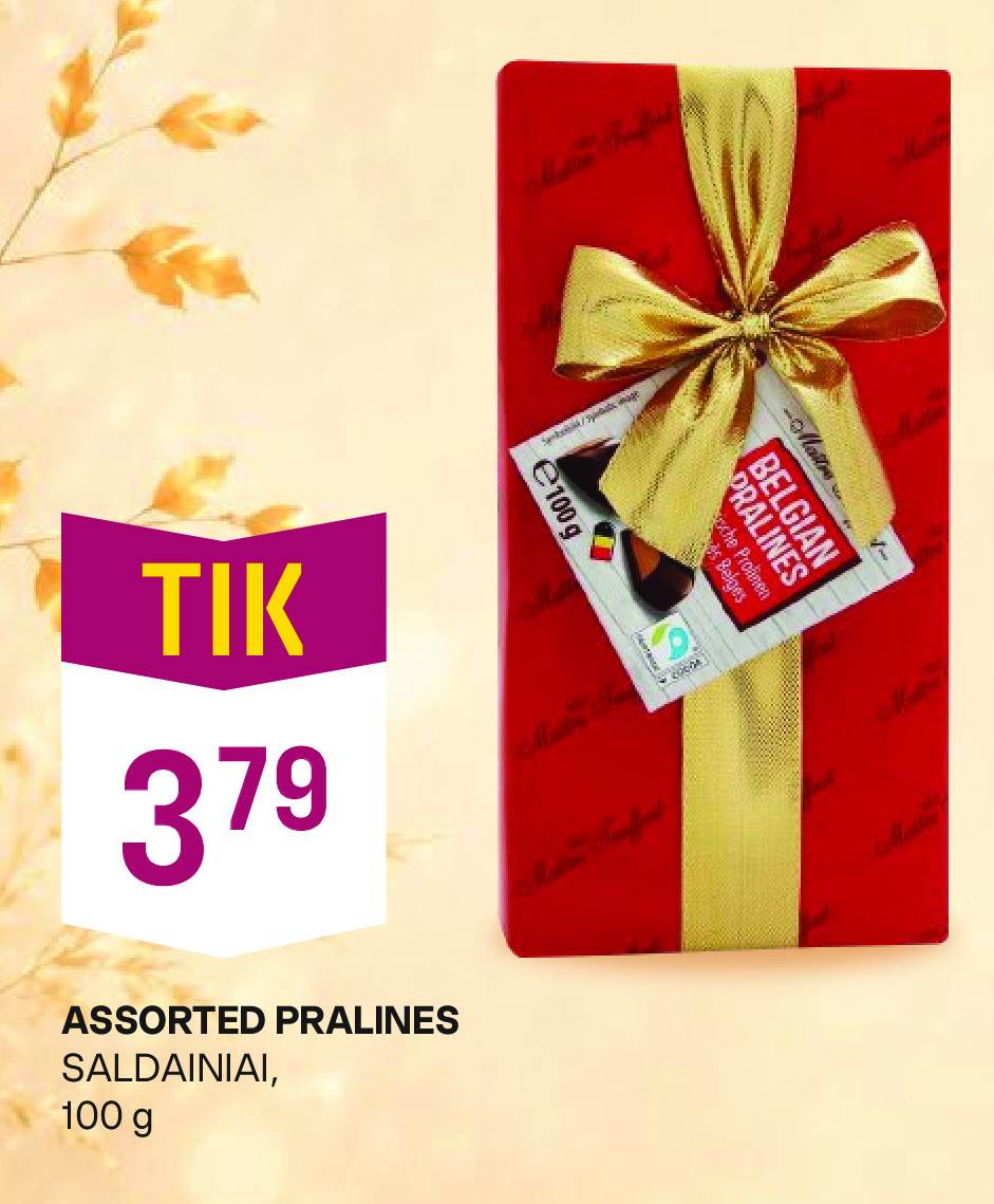 ASSORTED PRALINES, 100 g