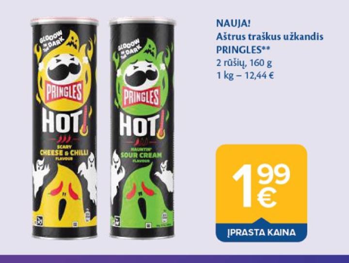 Aštrus traškus užkandis PRINGLES, 160 g