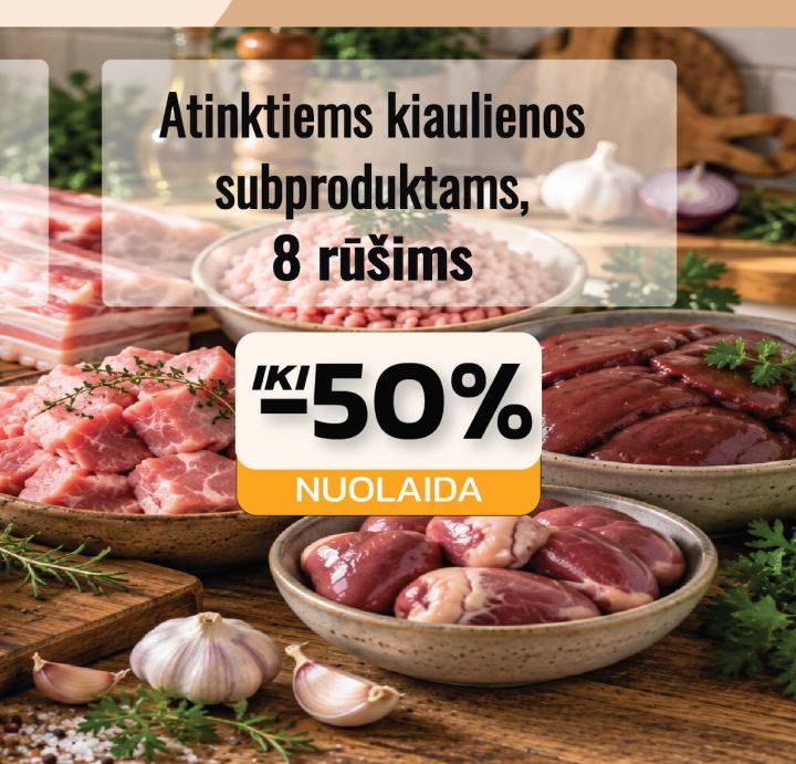 Atinktiems kiaulienos subproduktams