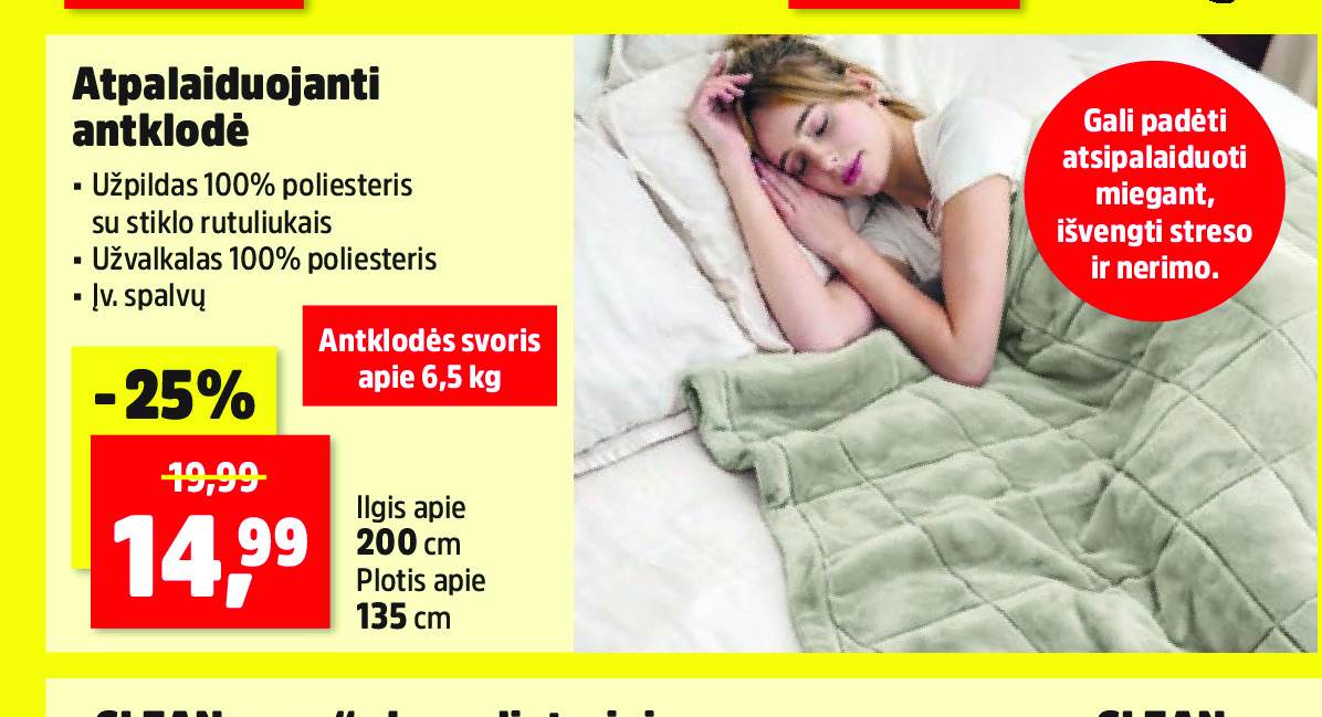 Atpalaiduojanti antklodė, 6.5 kg