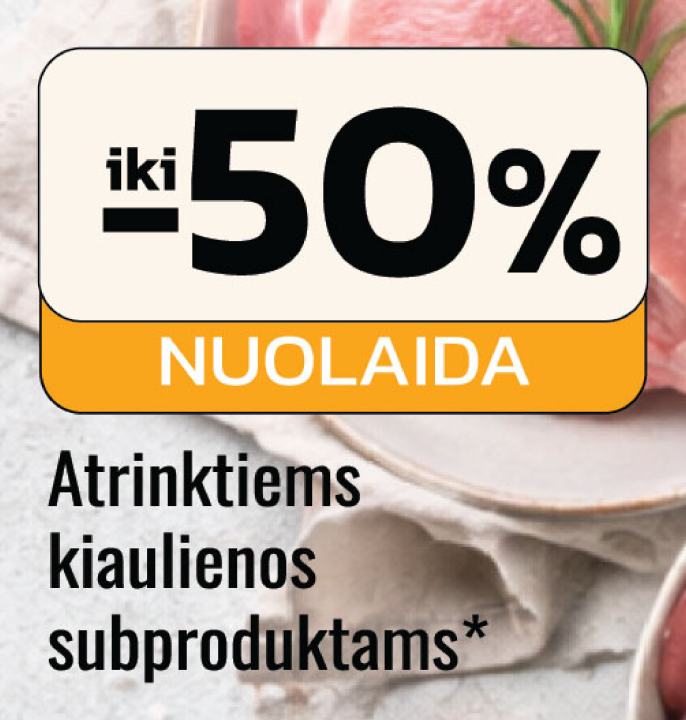 Atrinktiems kiaulienos subproduktams