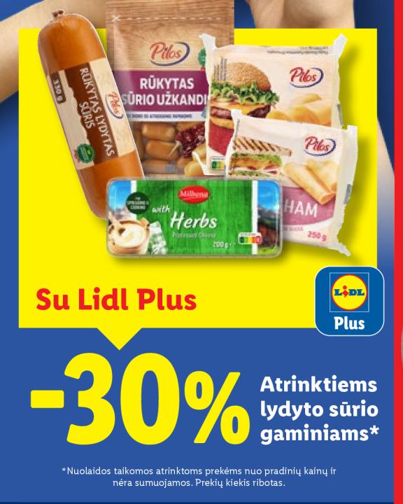 Atrinktiems lydyto sūrio gaminiams