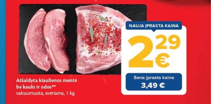 Atšaldyta kiaulienos mentė, 1 kg