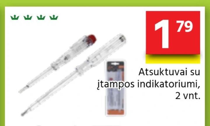 Atsuktuvai su įtampos indikatoriumi, 2 vnt