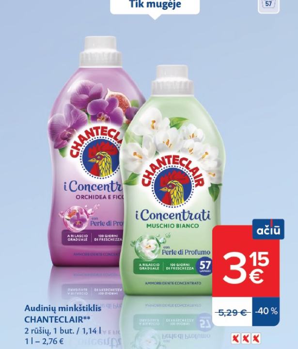 Audinių minkštiklis CHANTECLAIR, 1.14 l