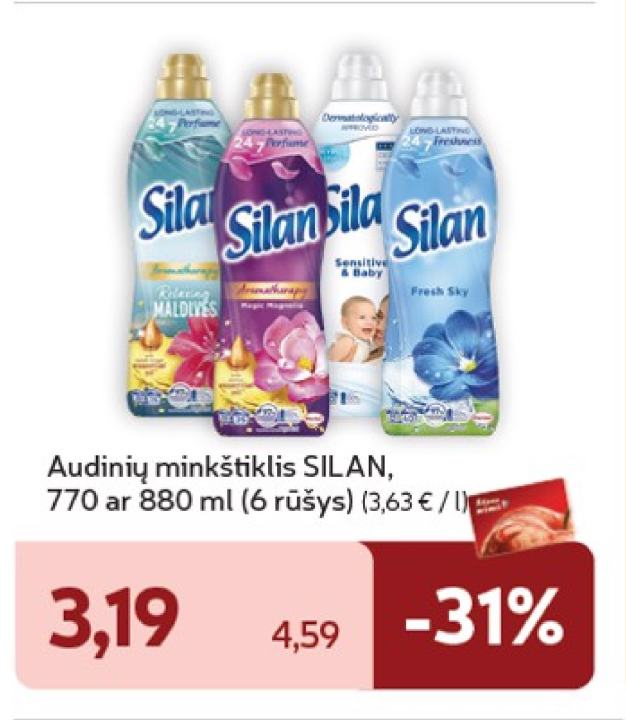 Audinių minkštiklis SILAN, 880 ml