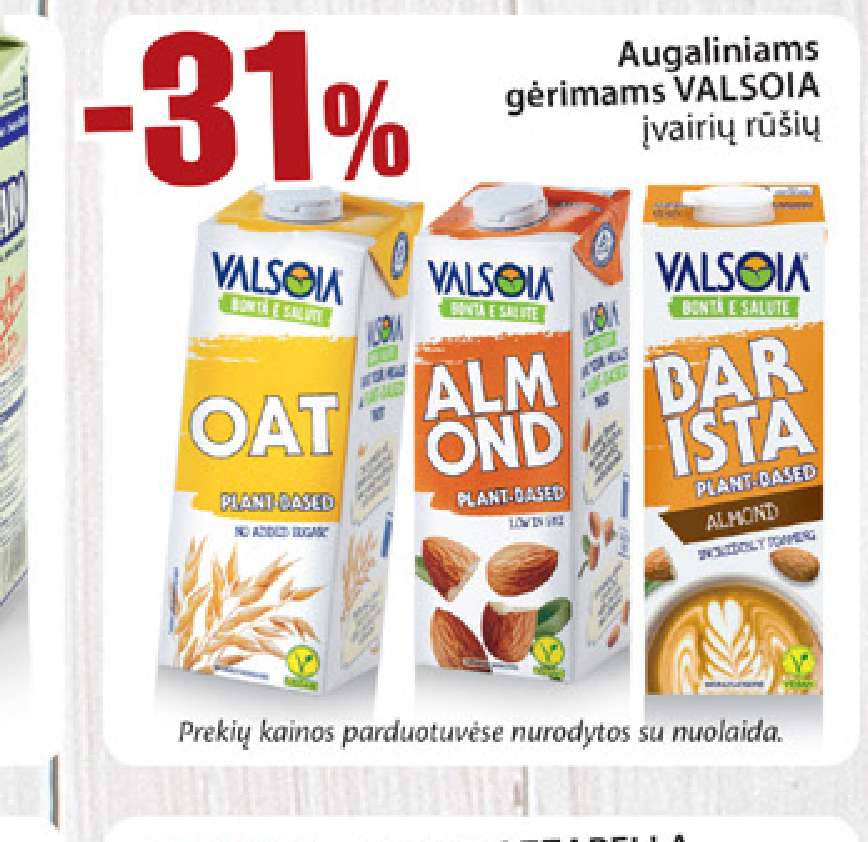 Augaliniams gėrimams VALSOIA