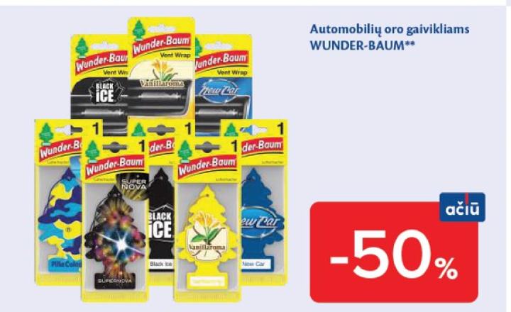 Automobilių oro gaivikliams WUNDER-BAUM