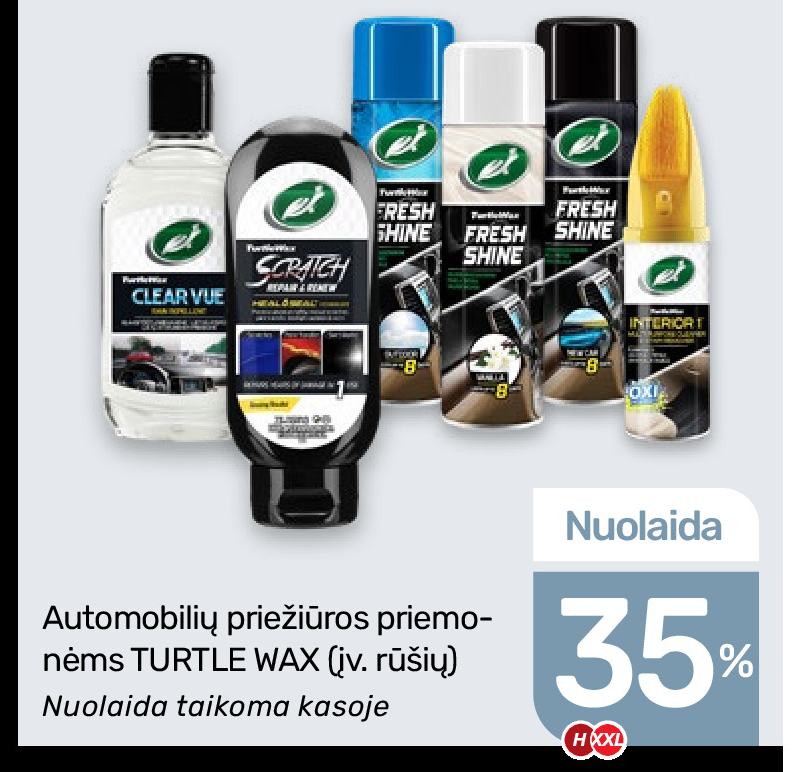 Automobilių priežiūros priemonėms TURTLE WAX