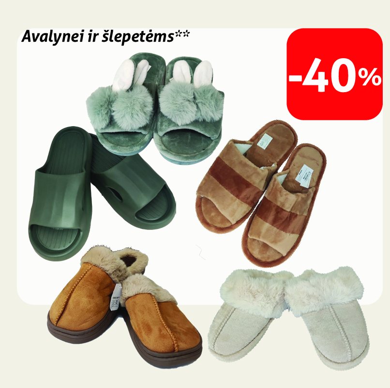 Avalynei ir šlepetėms