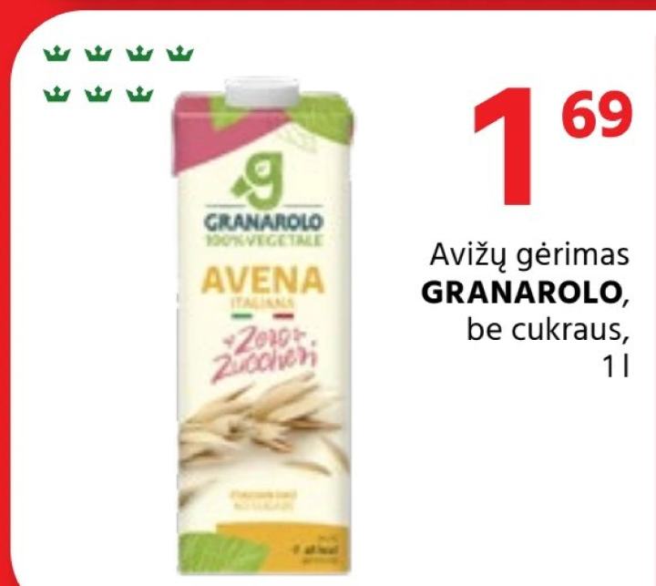 Avižų gėrimas GRANAROLO, 1 l