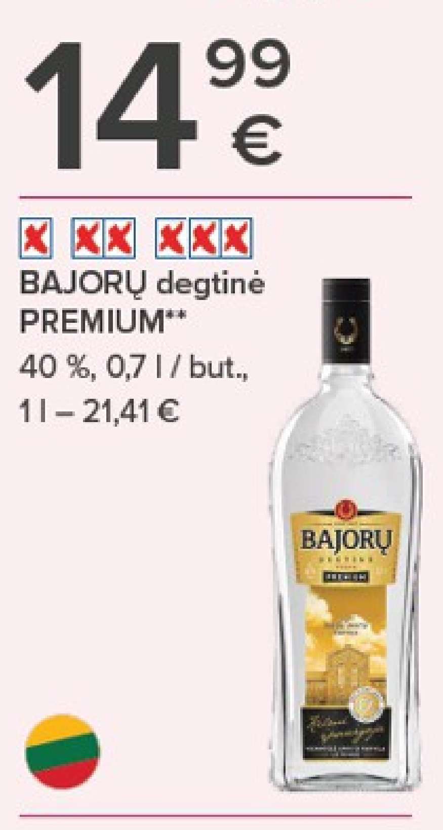 BAJORŲ degtinė PREMIUM, 0.7 l