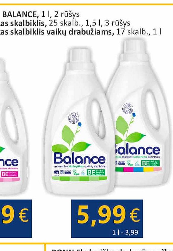 BALANCE ekologiškas skalbiklis, 25 skalb.