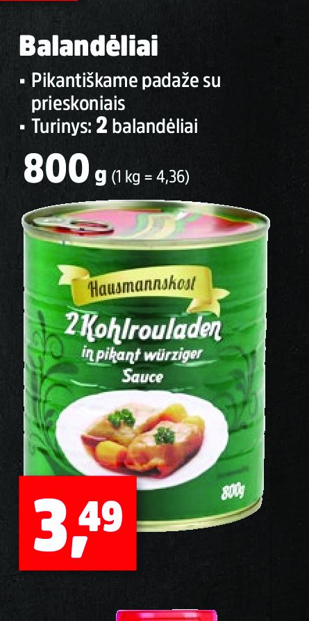 Balandėliai, 800 g