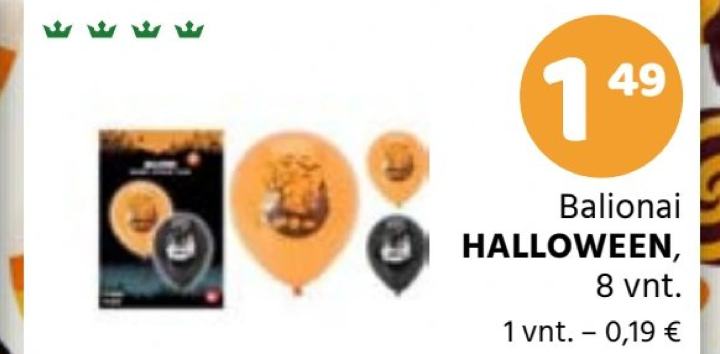 Balionai HALLOWEEN, 8 vnt