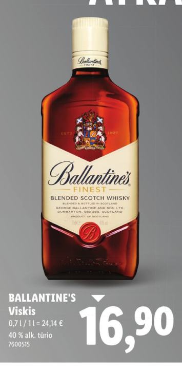 BALLANTINE'S Viskis, 0.7 l