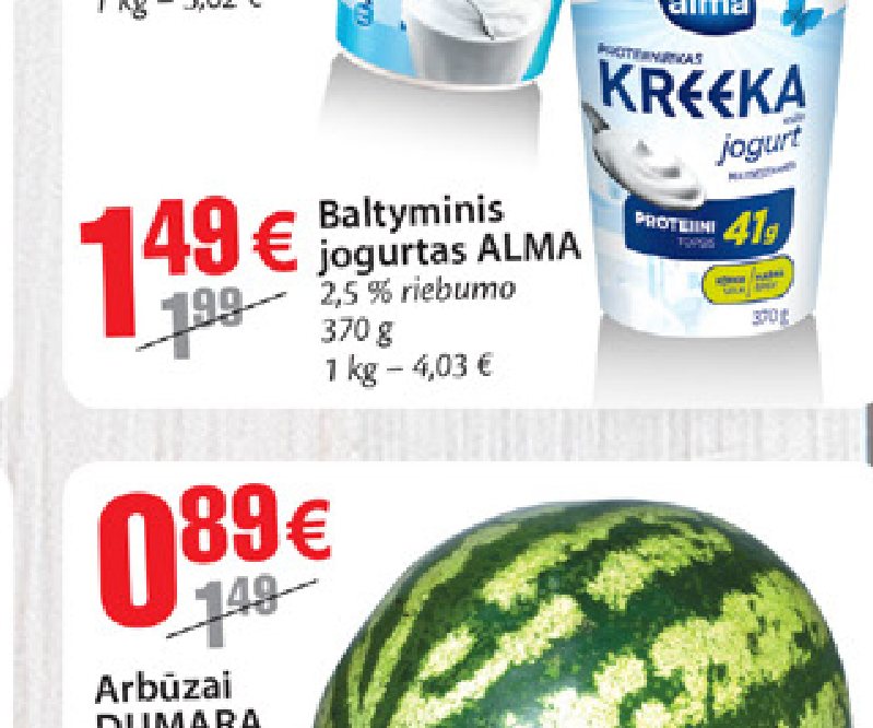 Baltyminis jogurtas ALMA, 370 g