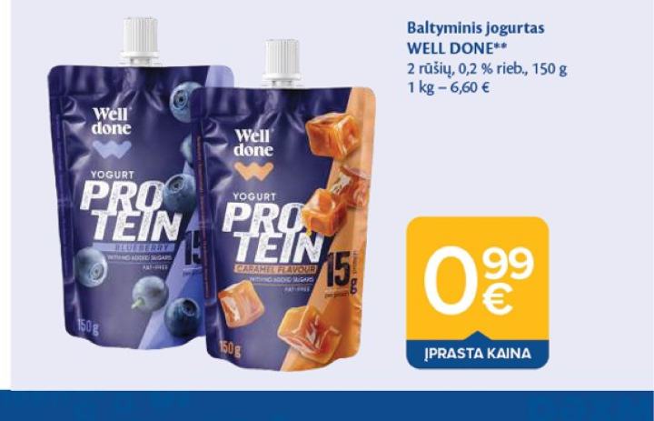 Baltyminis jogurtas WELL DONE, 150 g