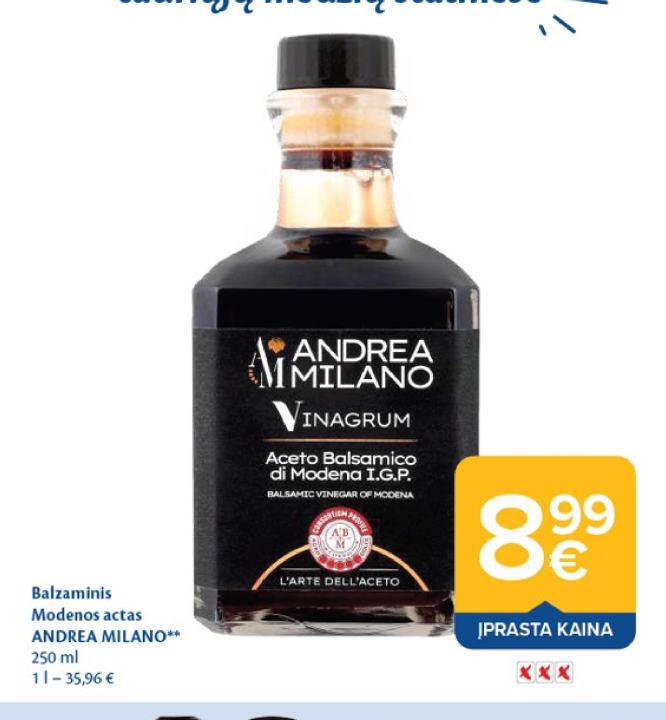 Balzaminis Modenos actas ANDREA MILANO, 250 ml