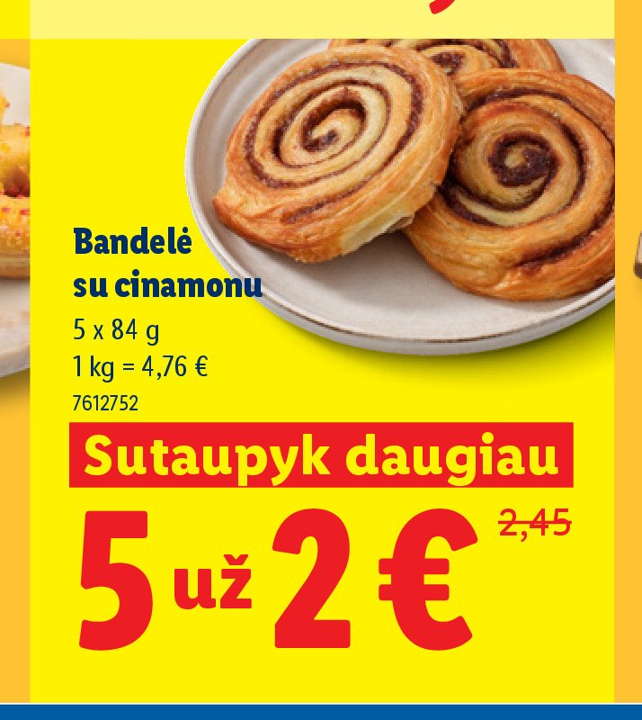 Bandelė su cinamonu, 5 x 84 g