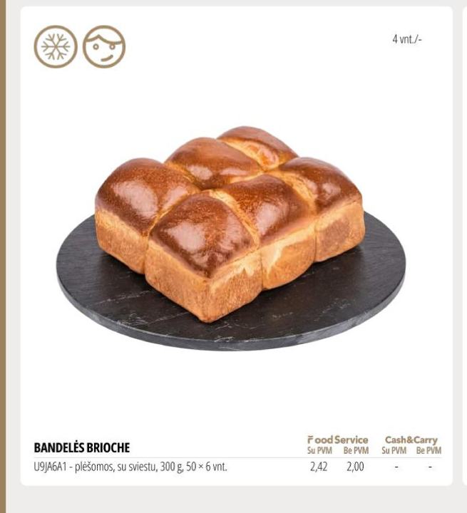 BANDELĖS BRIOCHE, 300 g