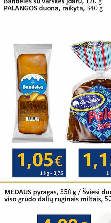 BANDELĖS su varškės įdaru, 120 g