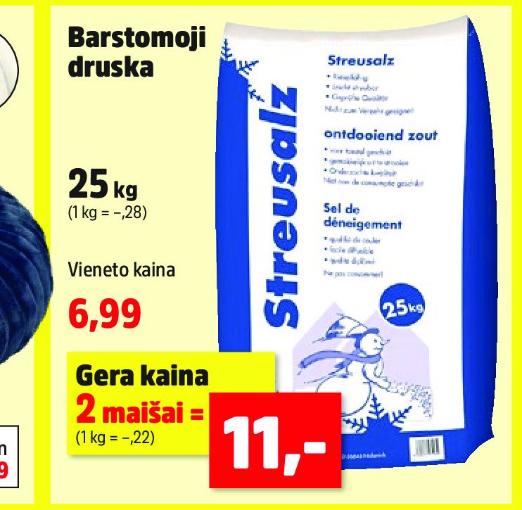 Barstomoji druska, 25 kg