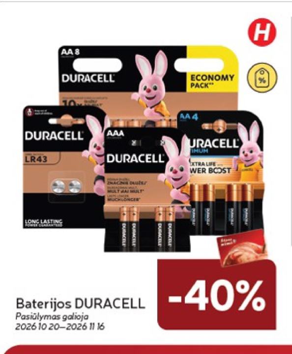Baterijos DURACELL