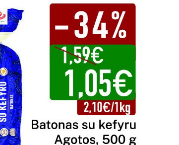 Batonas su kefyru Agotos, 500 g