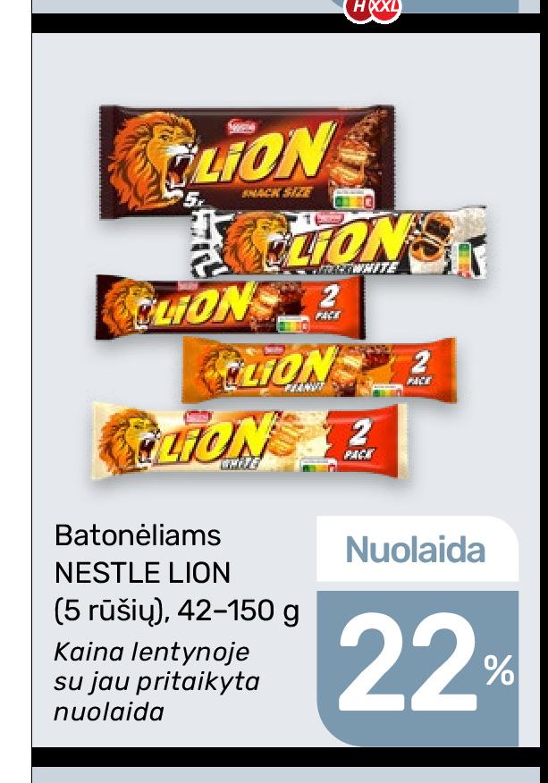Batonėliams NESTLÉ LION, 150 g