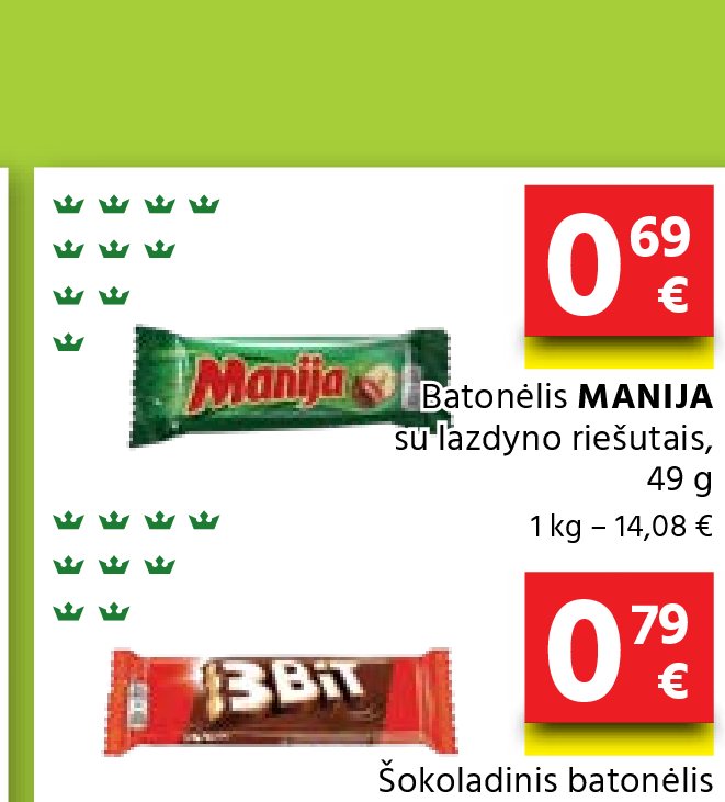 Batonėlis MANIJA, 49 g