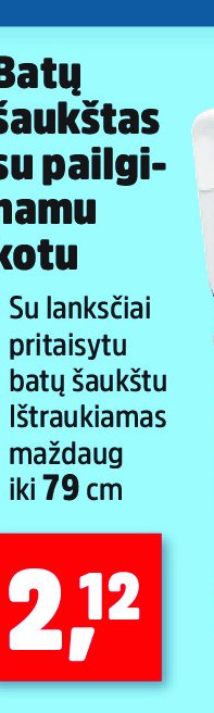 Batų šaukštas su pailginamu kotu, 79 cm