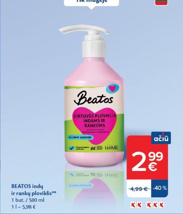 BEATOS indų ir rankų ploviklis, 500 ml