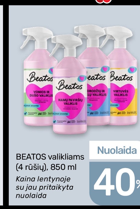 BEATOS valikliams, 850 ml