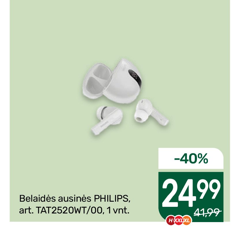 Belaidės ausinės PHILIPS, 1 vnt