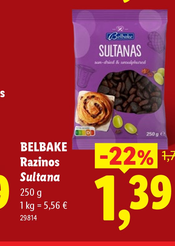 BELBAKE Razinos Sultana, 250 g