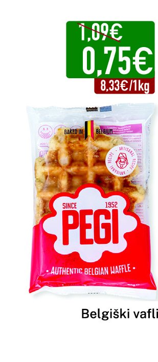 Belgiški vafliai PEGI, 90 g