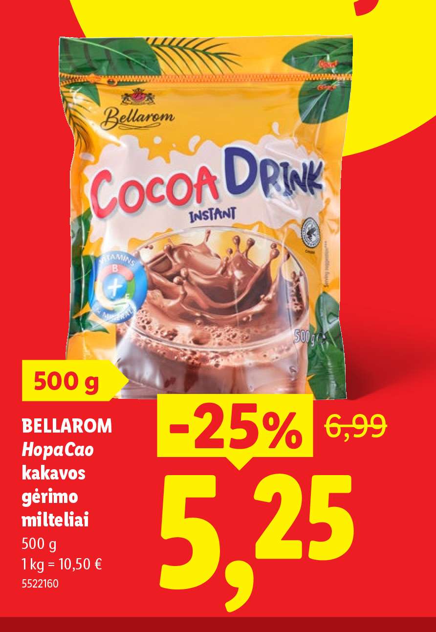 BELLAROM HopaCao kakavos gėrimo milteliai, 500 g