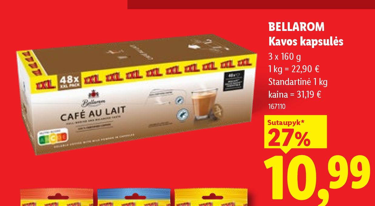 BELLAROM Kavos kapsulės, 3 x 160 g