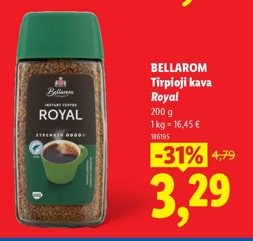 BELLAROM Tirpioji kava Royal, 200 g