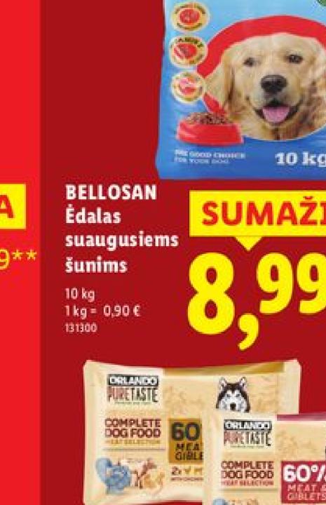 BELLESAN Ėdalas suaugusiems šunims, 10 kg