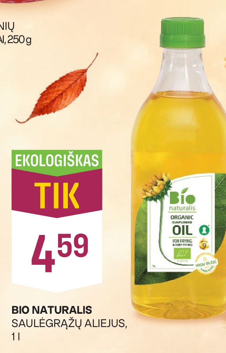 BIO NATURALIS SAULĖGRĄŽŲ ALIEJUS, 1 l