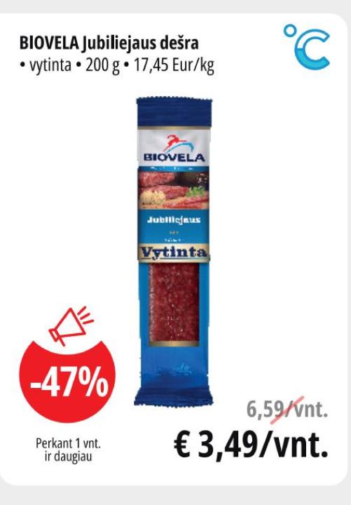 BIOVELA Jubiliejus dešra, 200 g