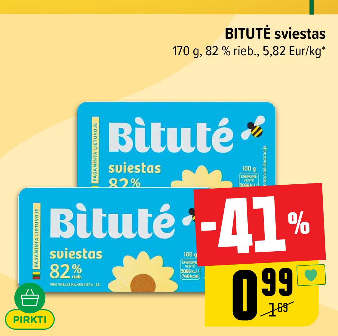 BITUTĖ sviestas, 170 g