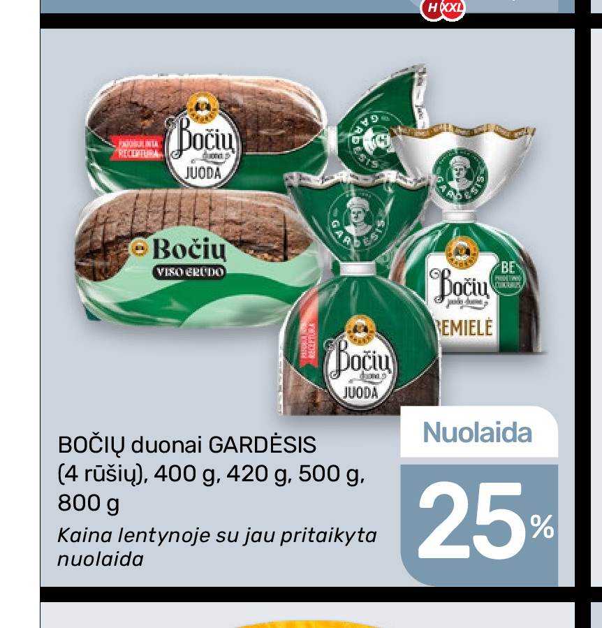 BOČIŲ duonai GARDĖSIS, 400 g