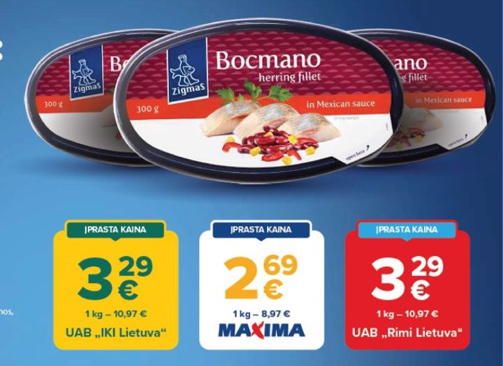 BOCMANO silkių filė ZIGMAS meksikietiškame padaže, 300 g