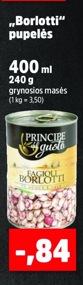 „Borlotti“ pupelės, 400 ml