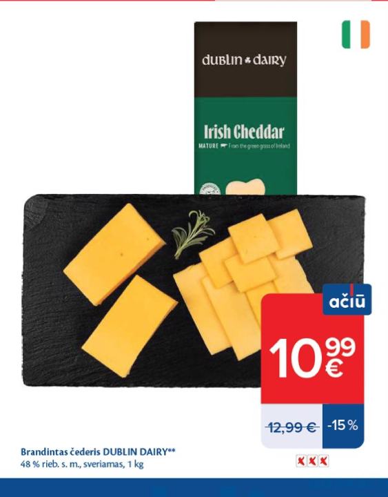 Brandintas čederis DUBLIN DAIRY, 1 kg