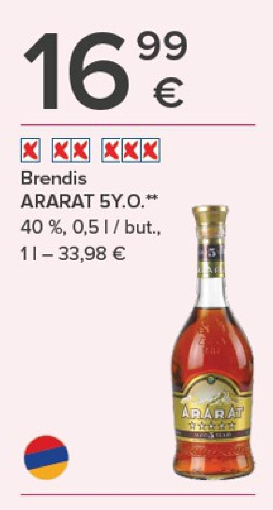Brendis ARARAT 5Y.O., 0.5 l