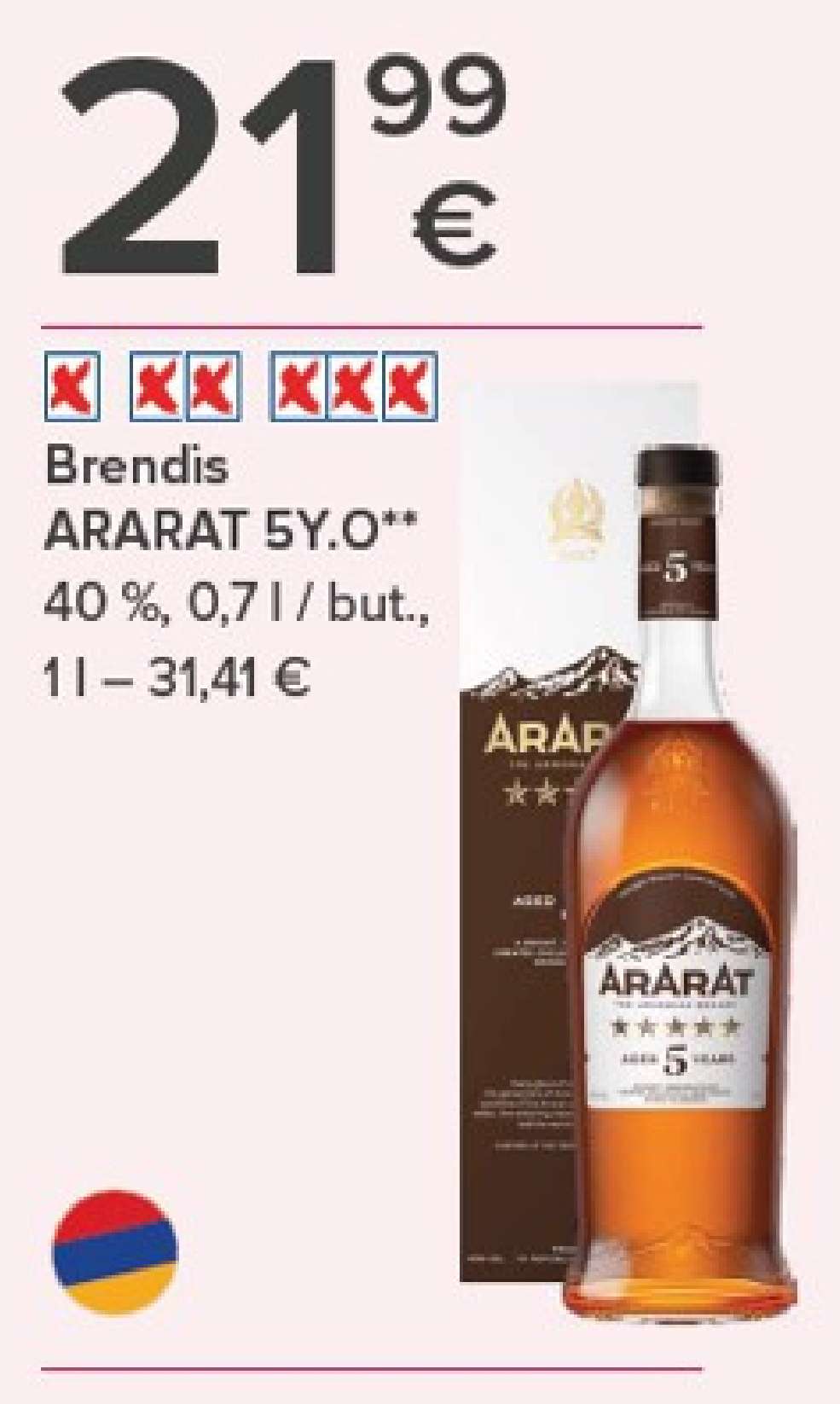 Brendis ARARAT 5Y.O., 0.7 l